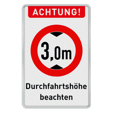 Aluminium Verkehrsschilder mit einem Doppel Bördelrand