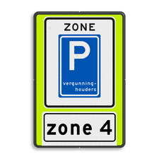 Aluminium informatiebord met dubbel omgezette rand