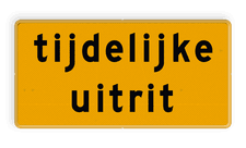 Aluminium verkeersbord met een dubbel omgezette rand
