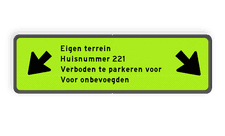 Aluminium informatiebord met een dubbel omgezette rand