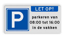 Aluminium informatiebord met een dubbel omgezette rand