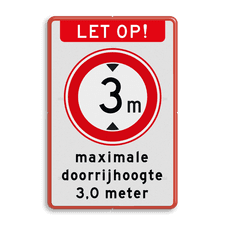 Aluminium informatiebord met dubbel omgezette rand