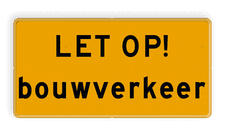 Aluminium verkeersbord met een dubbel omgezette rand