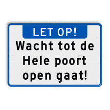 Aluminium informatiebord met een dubbel omgezette rand