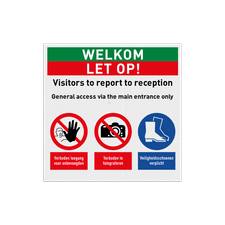 Veiligheidsbord vlak Alupanel (2mm)