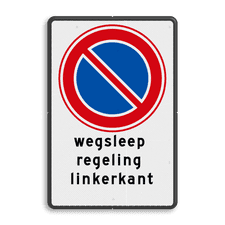 Aluminium informatiebord met dubbel omgezette rand