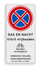 Aluminium informatiebord met een dubbel omgezette rand