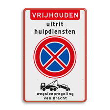 Aluminium informatiebord met dubbel omgezette rand