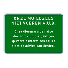 Aluminium informatiebord met een dubbel omgezette rand