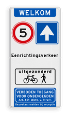Aluminium informatiebord met een dubbel omgezette rand