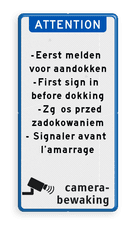 Aluminium informatiebord met een dubbel omgezette rand