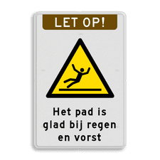 Aluminium informatiebord met dubbel omgezette rand
