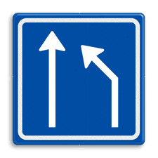 Aluminium verkeersbord met een dubbel omgezette rand