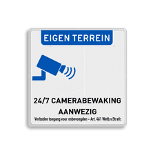Aluminium informatiebord met een dubbel omgezette rand