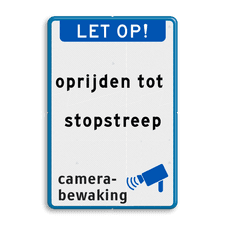 Aluminium informatiebord met dubbel omgezette rand