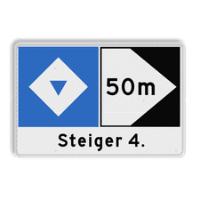Aluminium scheepvaartbord met een dubbel omgezette rand