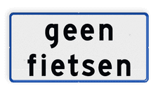 Aluminium informatiebord met een dubbel omgezette rand