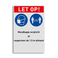 Veiligheidsbord vlak Alupanel (2mm)