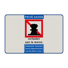 Aluminium informatiebord met dubbel omgezette rand