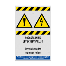 Veiligheidsbord vlak Alupanel (2mm)