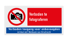 Veiligheidsbord vlak Alupanel (2mm)