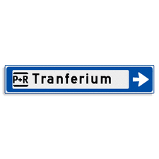 Aluminium versterkt kokerprofiel Verwijsbord
