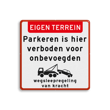 Aluminium informatiebord met een dubbel omgezette rand
