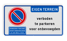 Aluminium informatiebord met een dubbel omgezette rand