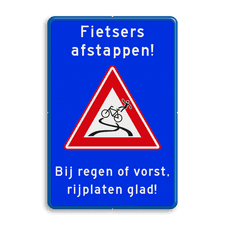 Aluminium informatiebord met dubbel omgezette rand