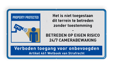 Veiligheidsbord met dubbel omgezette rand