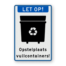 Aluminium informatiebord met een dubbel omgezette rand
