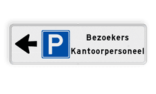 Aluminium informatiebord met een dubbel omgezette rand
