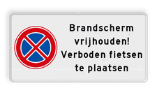 Aluminium informatiebord met een dubbel omgezette rand