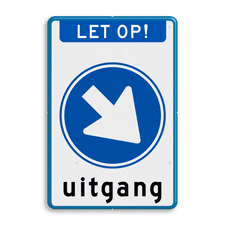 Aluminium informatiebord met dubbel omgezette rand