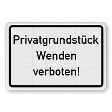 Verkehrsschild aus DibondTraffic mit Alform Rahmen
