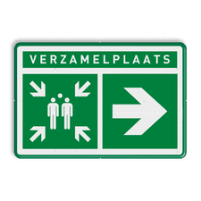Veiligheidsbord met dubbel omgezette rand