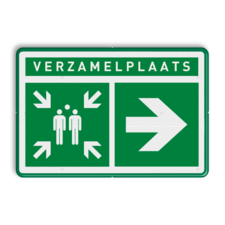 Veiligheidsbord met dubbel omgezette rand