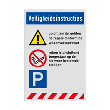 Veiligheidsbord vlak Alupanel (2mm)