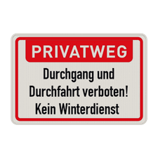 Verkehrsschild aus DibondTraffic mit Alform Rahmen
