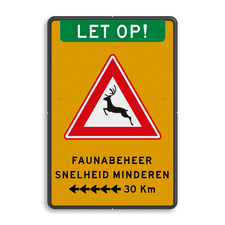 Aluminium informatiebord met dubbel omgezette rand