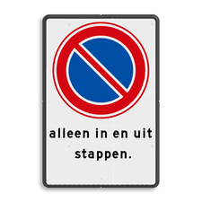 Aluminium informatiebord met dubbel omgezette rand