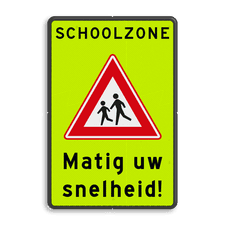 Aluminium informatiebord met dubbel omgezette rand