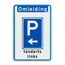 Aluminium informatiebord met dubbel omgezette rand