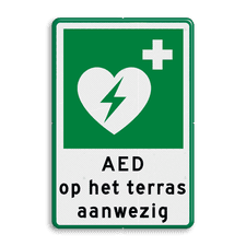 Aluminium informatiebord met dubbel omgezette rand