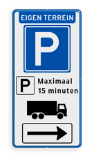 Aluminium informatiebord met een dubbel omgezette rand