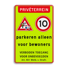 Aluminium informatiebord met dubbel omgezette rand