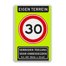 Aluminium informatiebord met dubbel omgezette rand