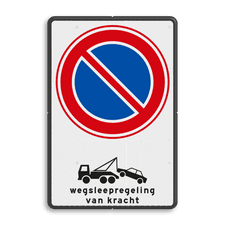 Aluminium informatiebord met dubbel omgezette rand
