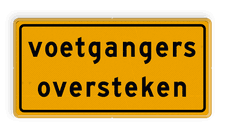 Aluminium verkeersbord met een dubbel omgezette rand