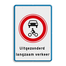 Aluminium informatiebord met een dubbel omgezette rand